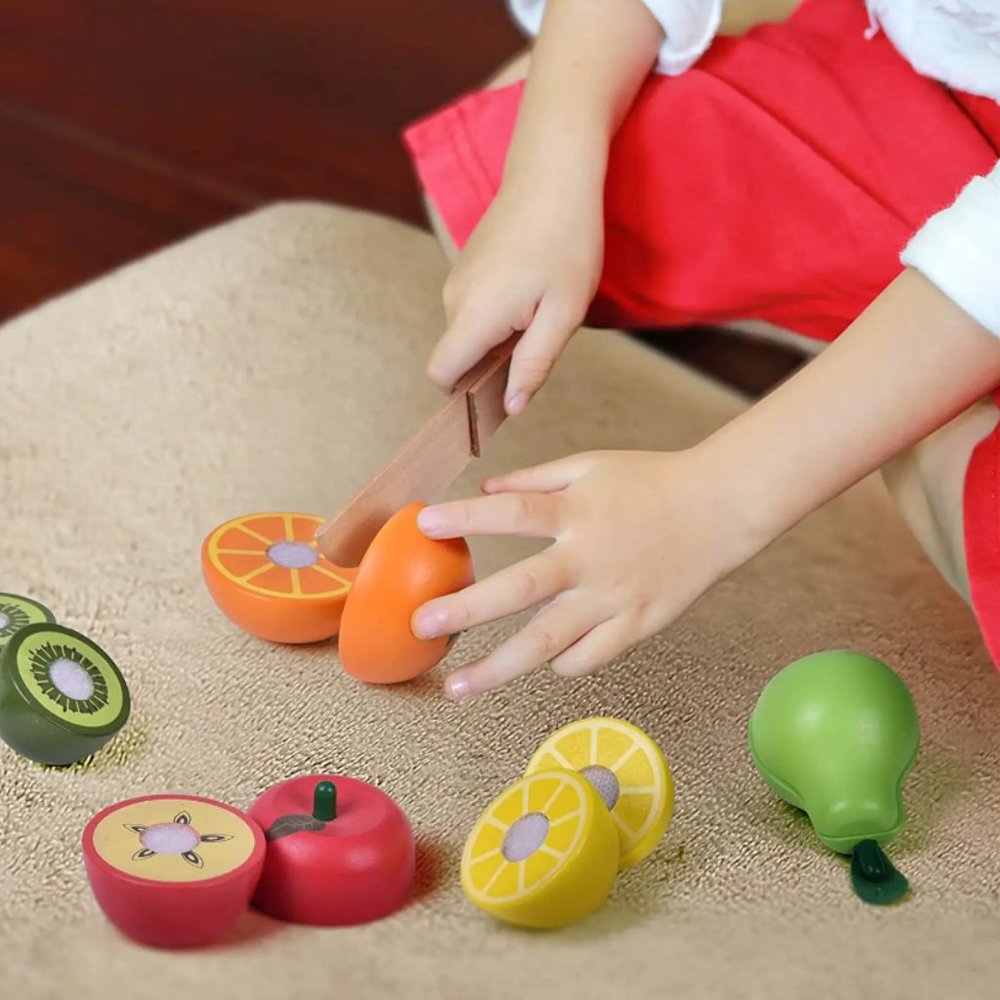 11 Pcs Wooden Pretend Cutting Play Food Toy